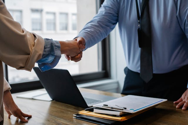 Business handshake